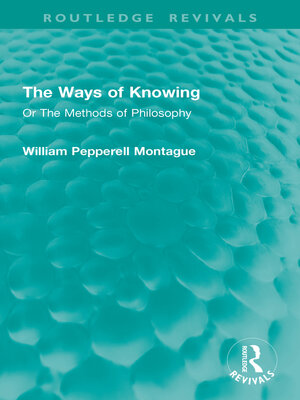 cover image of The Ways of Knowing